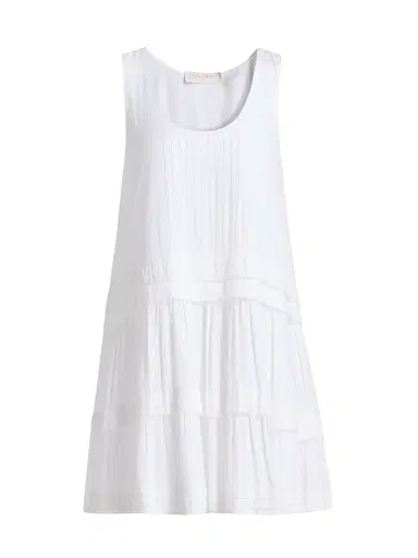Ramy Brook Women's Paola Pintuck Mini Dress - Ivory - Size XL | Thumbnail 1 Ramy Brook Women's Paola Pintuck Mini Dress - Ivory - Size XL | Thumbnail 1