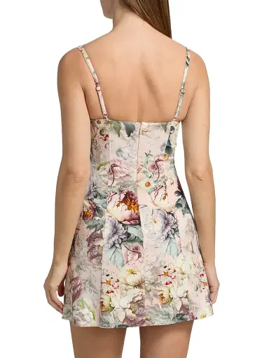 ALICE + OLIVIA Women's Julia Floral Sleeveless Mini Dress - Sweet Peony | Thumbnail 5