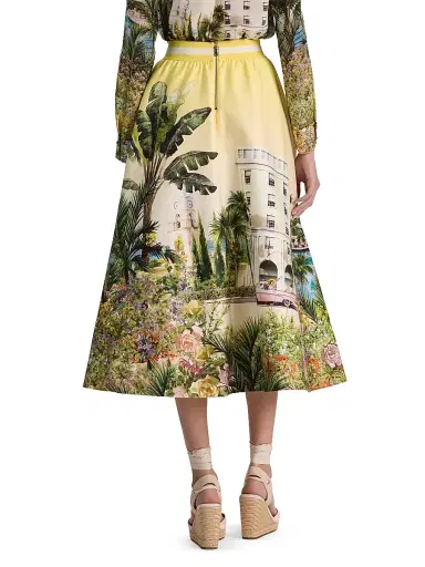 ALICE + OLIVIA Women's Earla Staceface Midi Skirt - Pure Paradise | Thumbnail 5 ALICE + OLIVIA Women's Earla Staceface Midi Skirt - Pure Paradise | Thumbnail 5