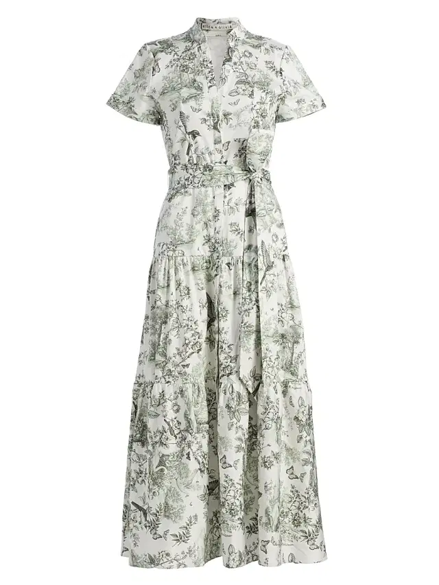 ALICE + OLIVIA Women's Lucy Printed Midi Shirtdress - Daybreak