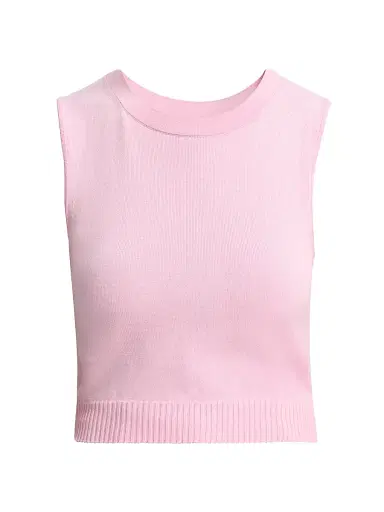 Oscar de la Renta Women's Wool Knit Tank Top - Pink | Thumbnail 1 Oscar de la Renta Women's Wool Knit Tank Top - Pink | Thumbnail 1