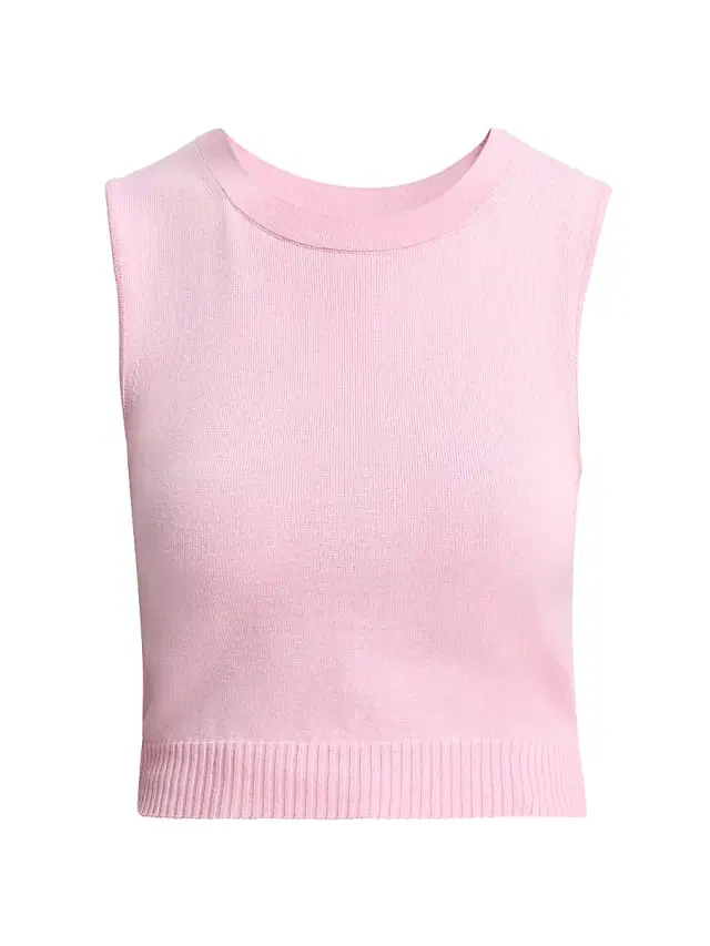 Oscar de la Renta Women's Wool Knit Tank Top - Pink