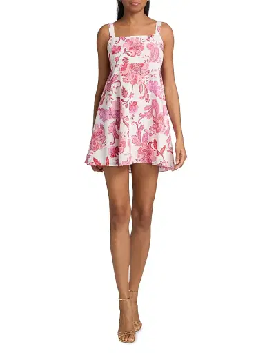 AZEEZA Women's Arden Cotton Voile Minidress - Paisley - Size XL | Thumbnail 2