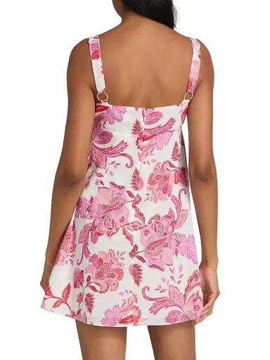 AZEEZA Women's Arden Cotton Voile Minidress - Paisley - Size XL | Thumbnail 5