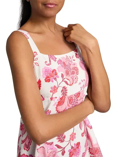 AZEEZA Women's Arden Cotton Voile Minidress - Paisley - Size XL | Thumbnail 6