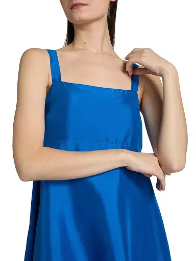AZEEZA Women's Arden Raw Silk Minidress - Sapphire - Size Large | Thumbnail 6 AZEEZA Women's Arden Raw Silk Minidress - Sapphire - Size Large | Thumbnail 6