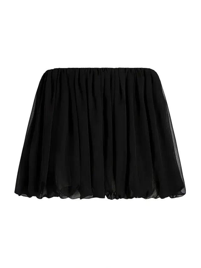 Women's Silk Layered Mini Cocoon Skirt - Cornflower