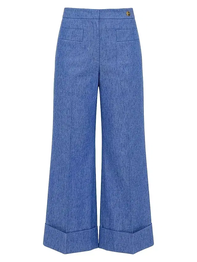 Callas Milano Women's Brody Crop Cuff Pants - Vintage Indigo