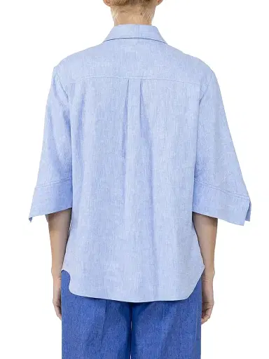 CALLAS MILANO Women's Georgie Shirt with Flared Sleeves - Pale Blue - Size 10 | Thumbnail 4
