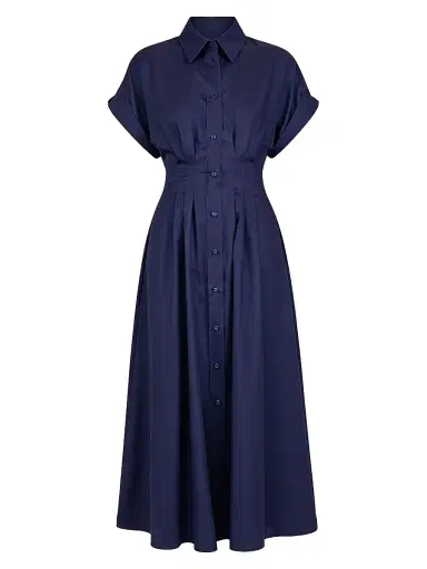 Callas Milano Women's Corsica Sleeveless Shirtdress - Deep Sea | Thumbnail 1 Callas Milano Women's Corsica Sleeveless Shirtdress - Deep Sea | Thumbnail 1
