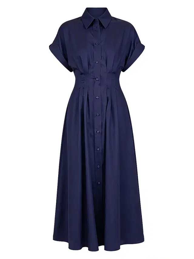 Callas Milano Women's Corsica Sleeveless Shirtdress - Deep Sea