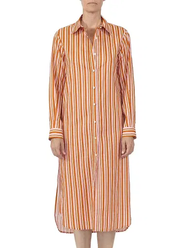 CALLAS MILANO Women's Elissa Long Shirtdress - Pink Brown - Size 8 | Thumbnail 2 CALLAS MILANO Women's Elissa Long Shirtdress - Pink Brown - Size 8 | Thumbnail 2