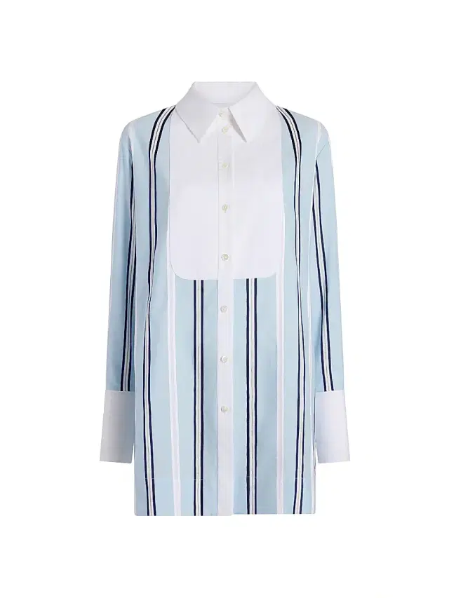 Women's Slim Striped Tuxedo Shirt - Optic White Pinstripe