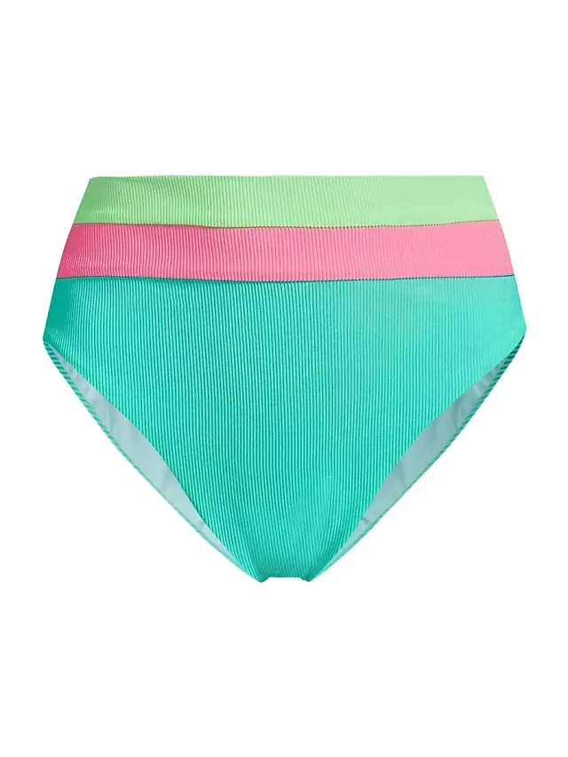 Beach Riot Women's Heidi Bikini Bottom - Strawberry Ice Colorblock