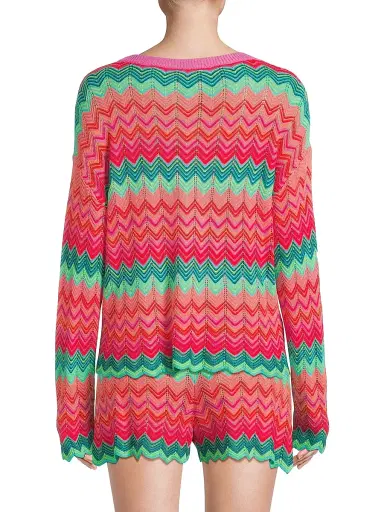 BEACH RIOT Women's Beach Chevron Knit Sweater | Thumbnail 5