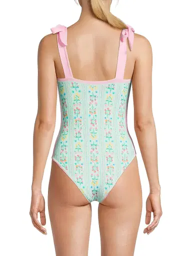 BEACH RIOT Women's Akira One-Piece Swimsuit - Fruit Blooms - Size XL | Thumbnail 5