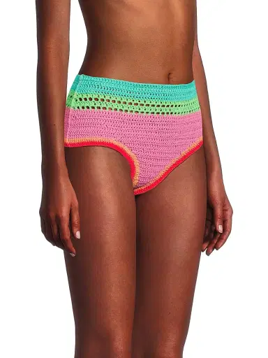 Beach Riot Women's Karmen Crochet Bikini Bottom - Aqua Haze Crochet | Thumbnail 4