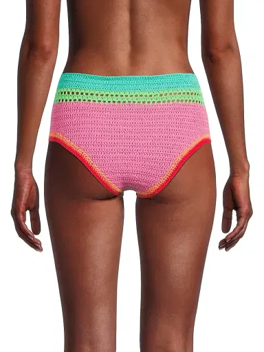 Beach Riot Women's Karmen Crochet Bikini Bottom - Aqua Haze Crochet | Thumbnail 5