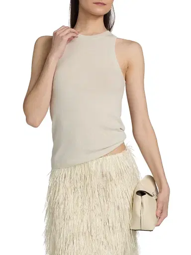 Co Women's Cashmere Tank - Pearl | Thumbnail 3