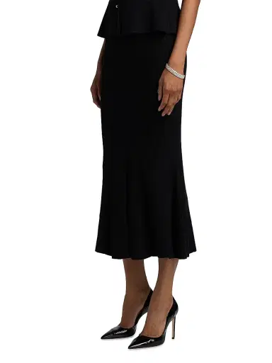 Toccin Women's Lynn Godet Midi-Skirt - Jet | Thumbnail 4 Toccin Women's Lynn Godet Midi-Skirt - Jet | Thumbnail 4