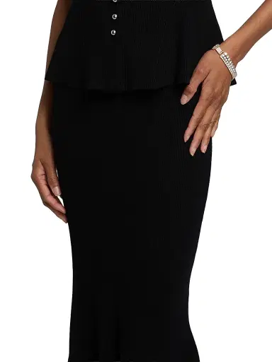Toccin Women's Lynn Godet Midi-Skirt - Jet | Thumbnail 6 Toccin Women's Lynn Godet Midi-Skirt - Jet | Thumbnail 6