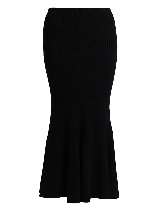 Toccin Women's Lynn Godet Midi-Skirt - Jet