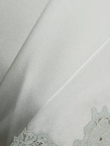 DÔEN Women's Giulietta Lace-Trim Silk Miniskirt | Thumbnail 7