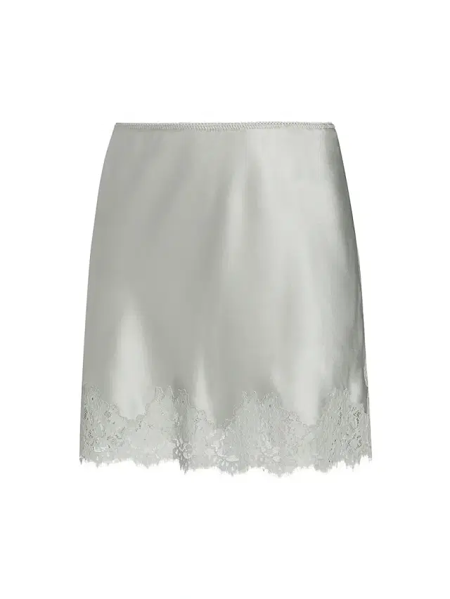 DÔEN Women's Giulietta Lace-Trim Silk Miniskirt - Eucalyptus