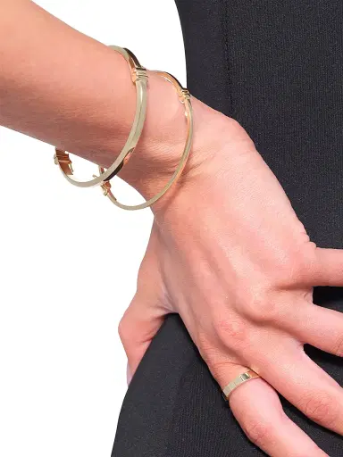 Lana Women's 14K Yellow Gold Thin Bangle - Yellow Gold | Thumbnail 2