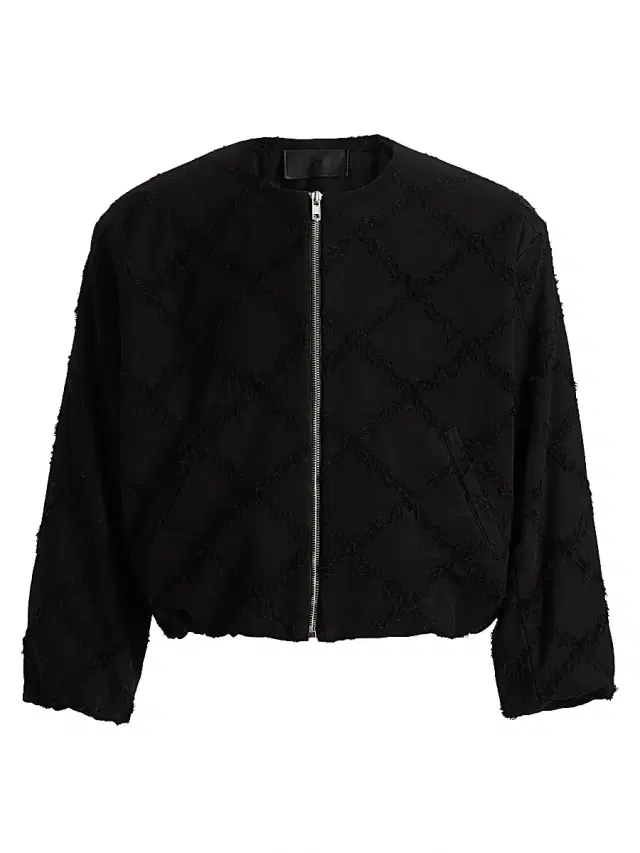 EZR Men's Crisscross Cotton Crop Jacket - Black