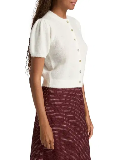DÔEN Women's Anisa Alpaca-Blend Cardigan - Ivory - Size XXS | Thumbnail 4 DÔEN Women's Anisa Alpaca-Blend Cardigan - Ivory - Size XXS | Thumbnail 4