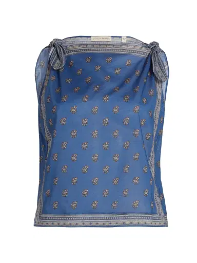 DÔEN Women's Amalia Floral Shoulder Tie Top - Eartha Paisley | Thumbnail 1 DÔEN Women's Amalia Floral Shoulder Tie Top - Eartha Paisley | Thumbnail 1