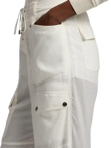 Ralph Lauren Collection Women's Briella Drawstring Slim-Fit Cargo Pants - Cream - Size 6 | Thumbnail 6 Ralph Lauren Collection Women's Briella Drawstring Slim-Fit Cargo Pants - Cream - Size 6 | Thumbnail 6