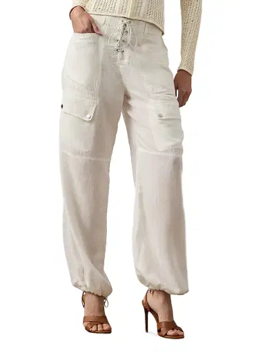 Ralph Lauren Collection Women's Briella Drawstring Slim-Fit Cargo Pants - Cream - Size 6 | Thumbnail 7 Ralph Lauren Collection Women's Briella Drawstring Slim-Fit Cargo Pants - Cream - Size 6 | Thumbnail 7