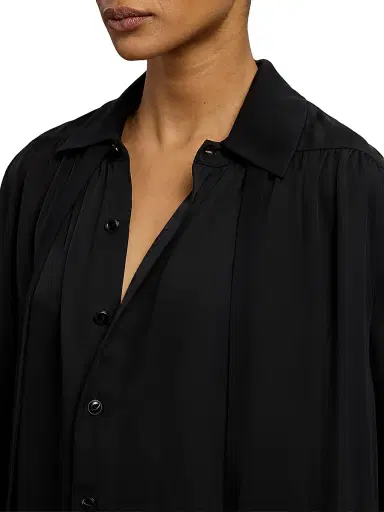 Ralph Lauren Collection Women's Karmen Satin Shirt - Black - Size 8 | Thumbnail 6