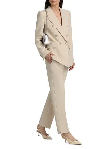 Ungaro Women's June Stretch Crepe Tailored Slim-Straight Pants | Thumbnail 2