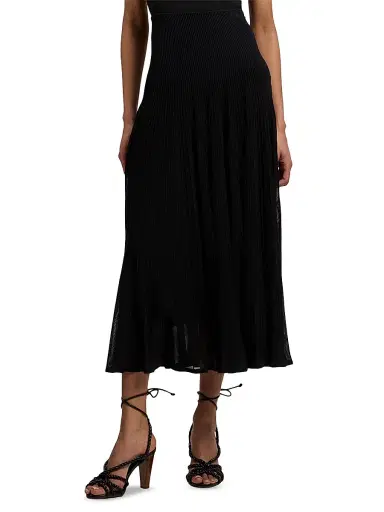Ralph Lauren Collection Women's Celia Matte Ottoman Knit Midi-Skirt | Thumbnail 3 Ralph Lauren Collection Women's Celia Matte Ottoman Knit Midi-Skirt | Thumbnail 3