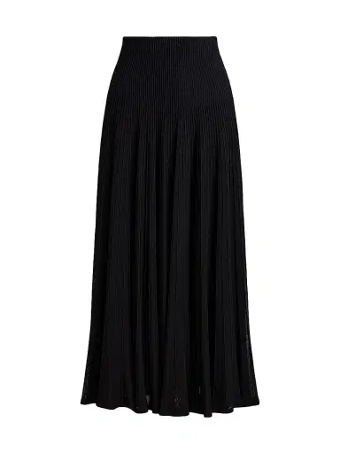 Ralph Lauren Collection Women's Celia Matte Ottoman Knit Midi-Skirt | Thumbnail 1 Ralph Lauren Collection Women's Celia Matte Ottoman Knit Midi-Skirt | Thumbnail 1