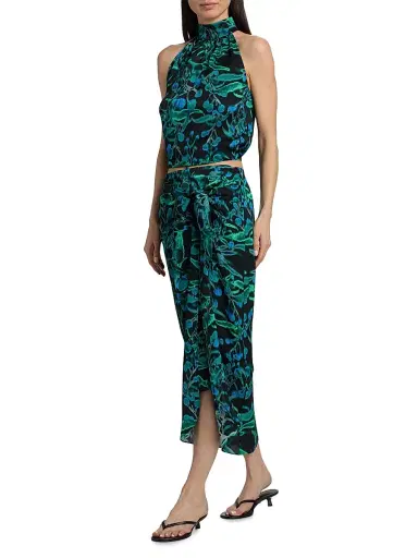 Ungaro Women's Colby Printed Wrap Midi Skirt - Black Multi - Size XXL | Thumbnail 2 Ungaro Women's Colby Printed Wrap Midi Skirt - Black Multi - Size XXL | Thumbnail 2