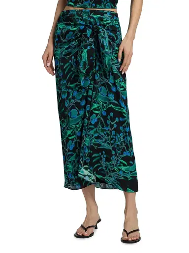 Ungaro Women's Colby Printed Wrap Midi Skirt - Black Multi - Size XXL | Thumbnail 3 Ungaro Women's Colby Printed Wrap Midi Skirt - Black Multi - Size XXL | Thumbnail 3