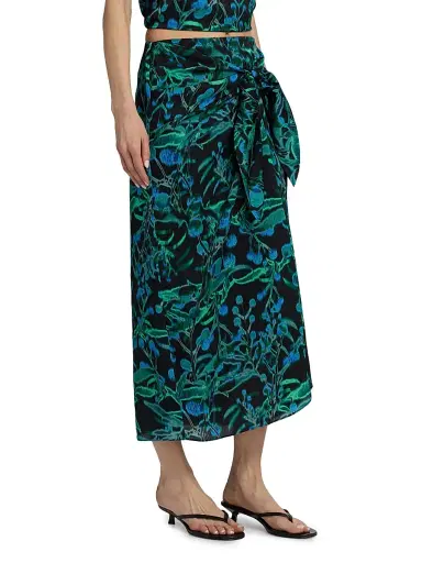 Ungaro Women's Colby Printed Wrap Midi Skirt - Black Multi - Size XXL | Thumbnail 4 Ungaro Women's Colby Printed Wrap Midi Skirt - Black Multi - Size XXL | Thumbnail 4
