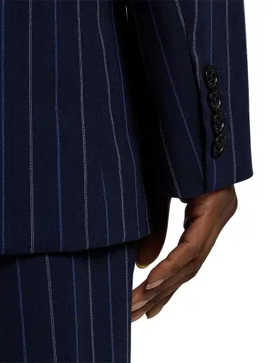 Ralph Lauren Collection Women's Marcy Striped Wool Jacket - Icon Navy Multi | Thumbnail 8