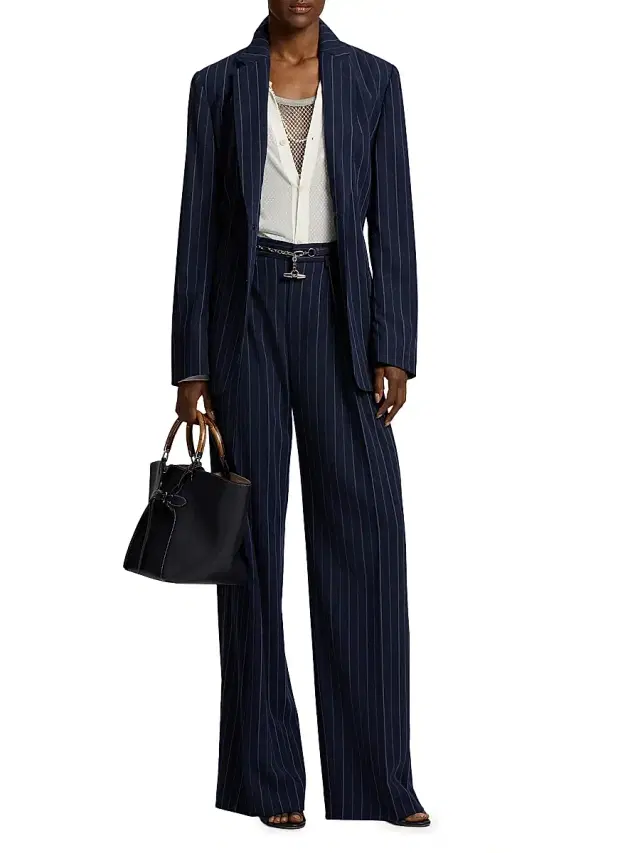 Women's Marcy Striped Wool Jacket - Icon Navy Multi