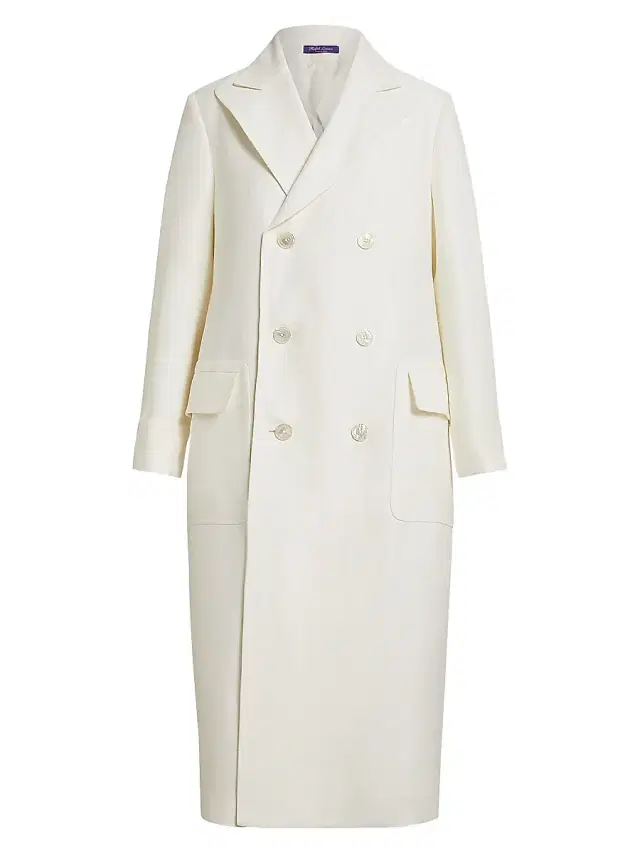 Women's Taylan Linen Polo Coat - Lux Cream