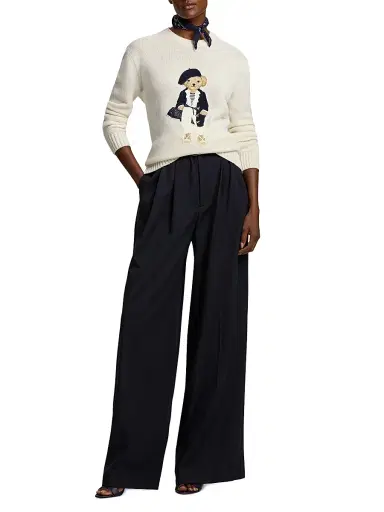 Ralph Lauren Collection Women's Polo Bear Cashmere Relaxed-Fit Sweater - Lux Cream | Thumbnail 2 Ralph Lauren Collection Women's Polo Bear Cashmere Relaxed-Fit Sweater - Lux Cream | Thumbnail 2