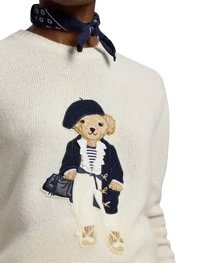 Ralph Lauren Collection Women's Polo Bear Cashmere Relaxed-Fit Sweater - Lux Cream | Thumbnail 6 Ralph Lauren Collection Women's Polo Bear Cashmere Relaxed-Fit Sweater - Lux Cream | Thumbnail 6