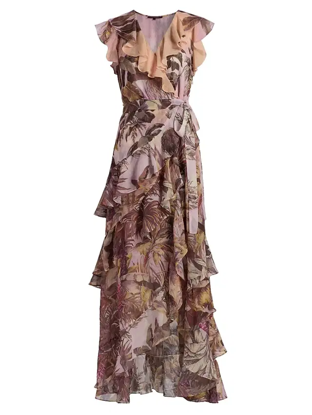 Kobi Halperin Women's Elanor Printed Ruffle Maxi Dress - Light Pink Multi