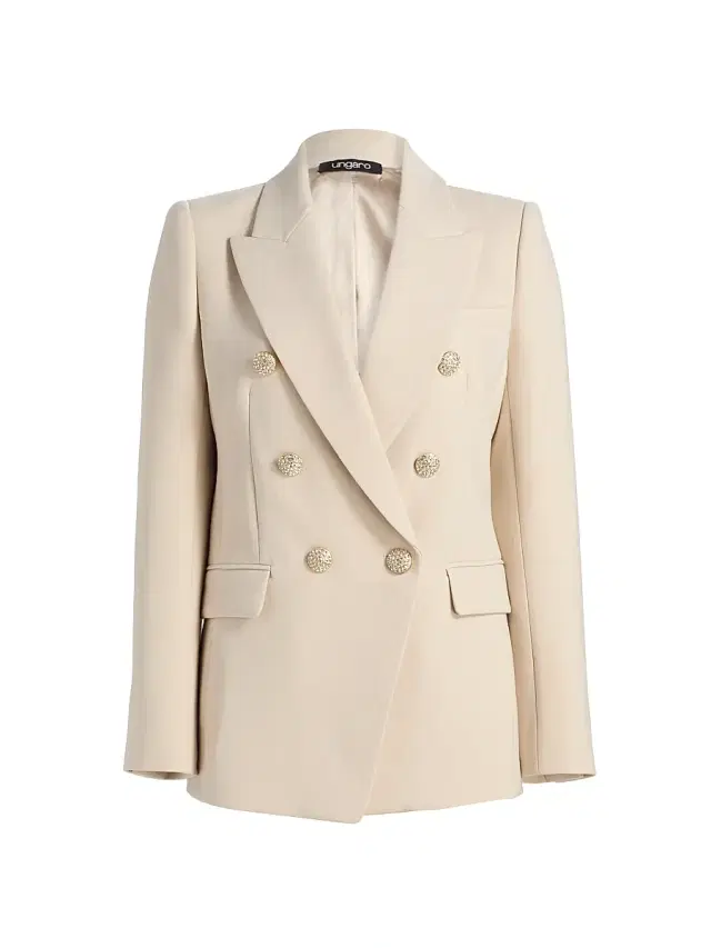 Ungaro Women's Amber Stretch Crepe Double-Breasted Jacket - Dove