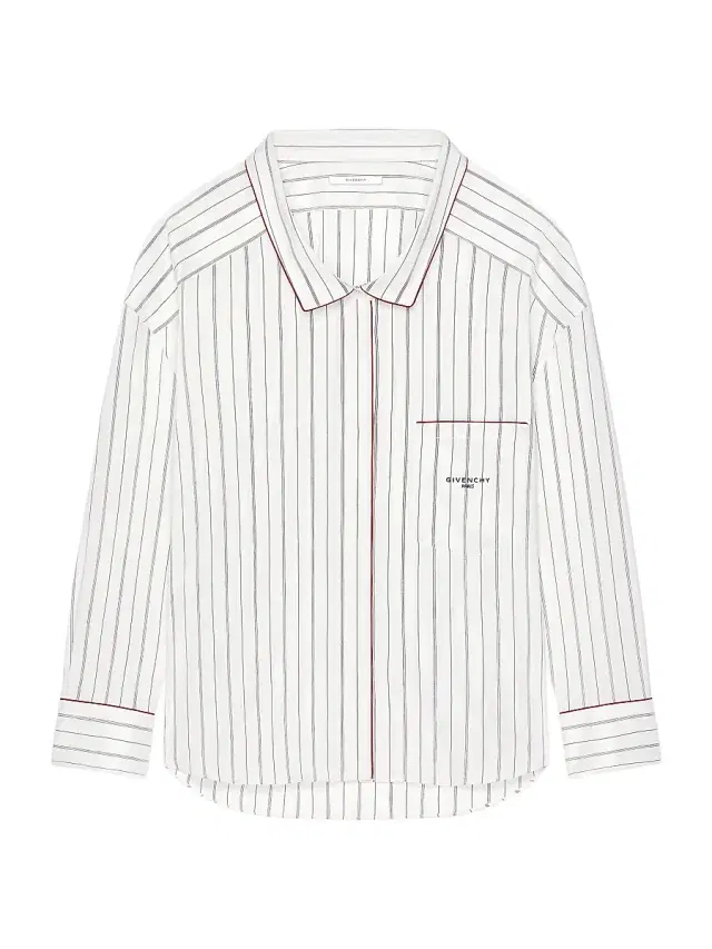 Women's Striped Shirt in Cotton and Silk - Grey White