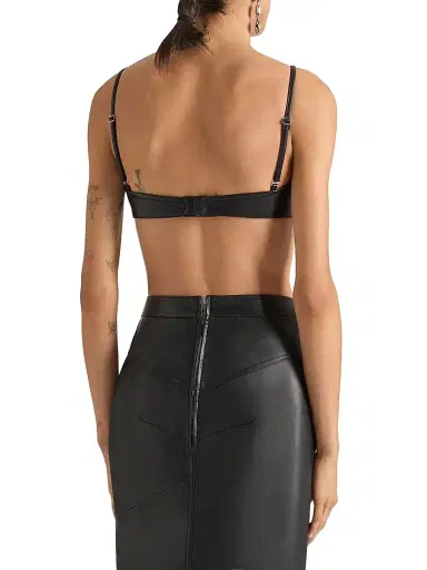 Givenchy Women's Cutaway Bra in Leather - Black - Size 10 | Thumbnail 3 Givenchy Women's Cutaway Bra in Leather - Black - Size 10 | Thumbnail 3